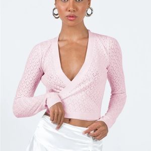 Viewland Wrap Sweater Pink